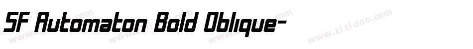 SF Automaton Bold Oblique字体转换